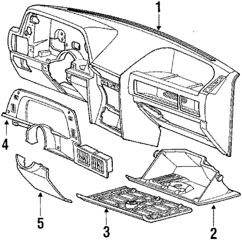 Instrument Panel for 1990 Ford Escort #0