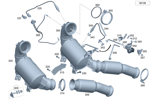 Exhaust System Used on Four-Cylinder Gasoline Vehicles for 2026 Mercedes-Benz CLA45 AMG S #0