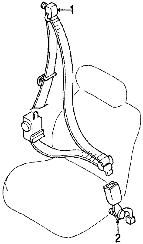 Front Seat Belts for 1996 Mazda MPV #0