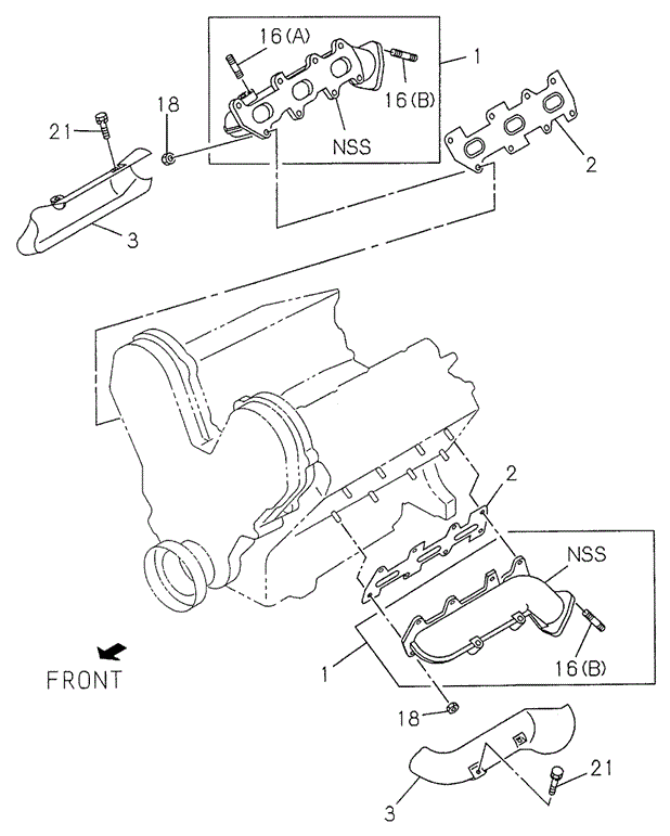 Exhaust Manifold for 1998 Acura SLX #0