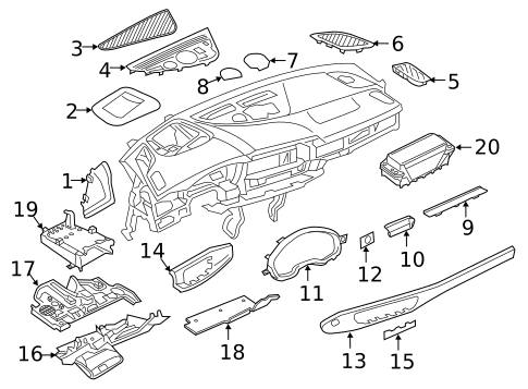 Instrument Panel Components for 2025 Audi A4 allroad #0