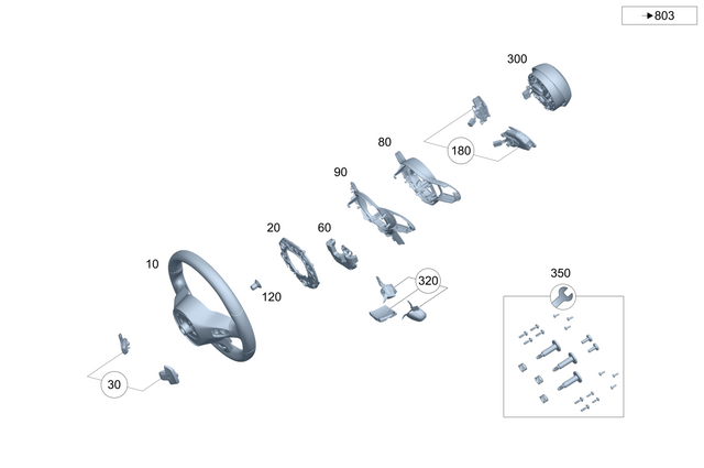 4605904 - Steering: Steering Wheel for Mercedes-Benz: GLE350, GLE450, GLE450e, GLE53 AMG, GLE580, GLE63 AMG S, GLS450, GLS580, GLS63 AMG, Maybach GLS600 Image image