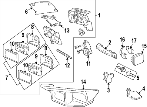 Headlamp Components for 2002 Pontiac Firebird #0