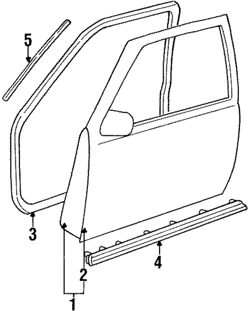 Door & Components for 1988 Chevrolet C2500 #0
