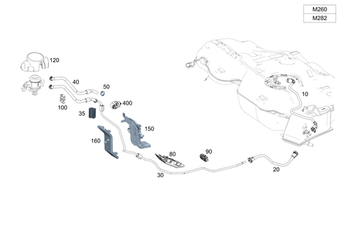 Fuel Lines, Gasoline Vehicles for 2022 Mercedes-Benz A 220 #0