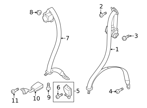 Rear Seat Belts for 2019 Porsche Cayenne #0