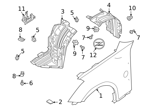 Exterior Trim - Fender for 2005 Nissan 350Z #1