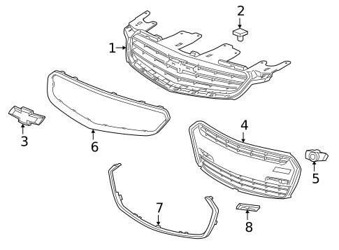 Grille & Components for 2017 Chevrolet SS #0