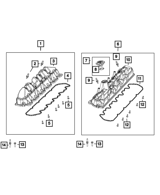5037827AA - 8.4L Gas; Engine: Cylinder Head Cover Gasket, Right Side for Mopar Image image