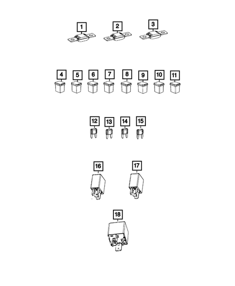 Power Distribution, Fuse Block, Junction Block, Relays and Fuses for 2023 Ram 2500 #0