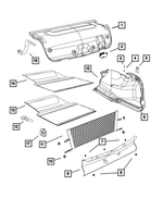 55315133AD - Interior Trim: Cargo Tie Down Loop for Chrysler: 300 | Dodge: Charger Image