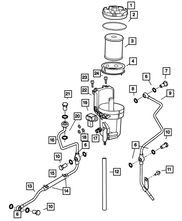 « 5012142AB –  : Filtre à Carburant Boitier pour Mopar Image »
