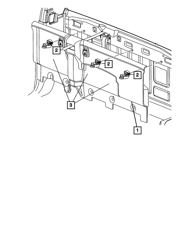 1VD94DK2AB - Interior Trim: Cab Back Trim Panel for Mopar Image image