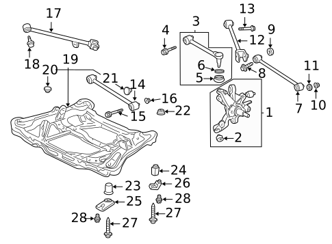 Rear Suspension for 2004 Acura TL #0