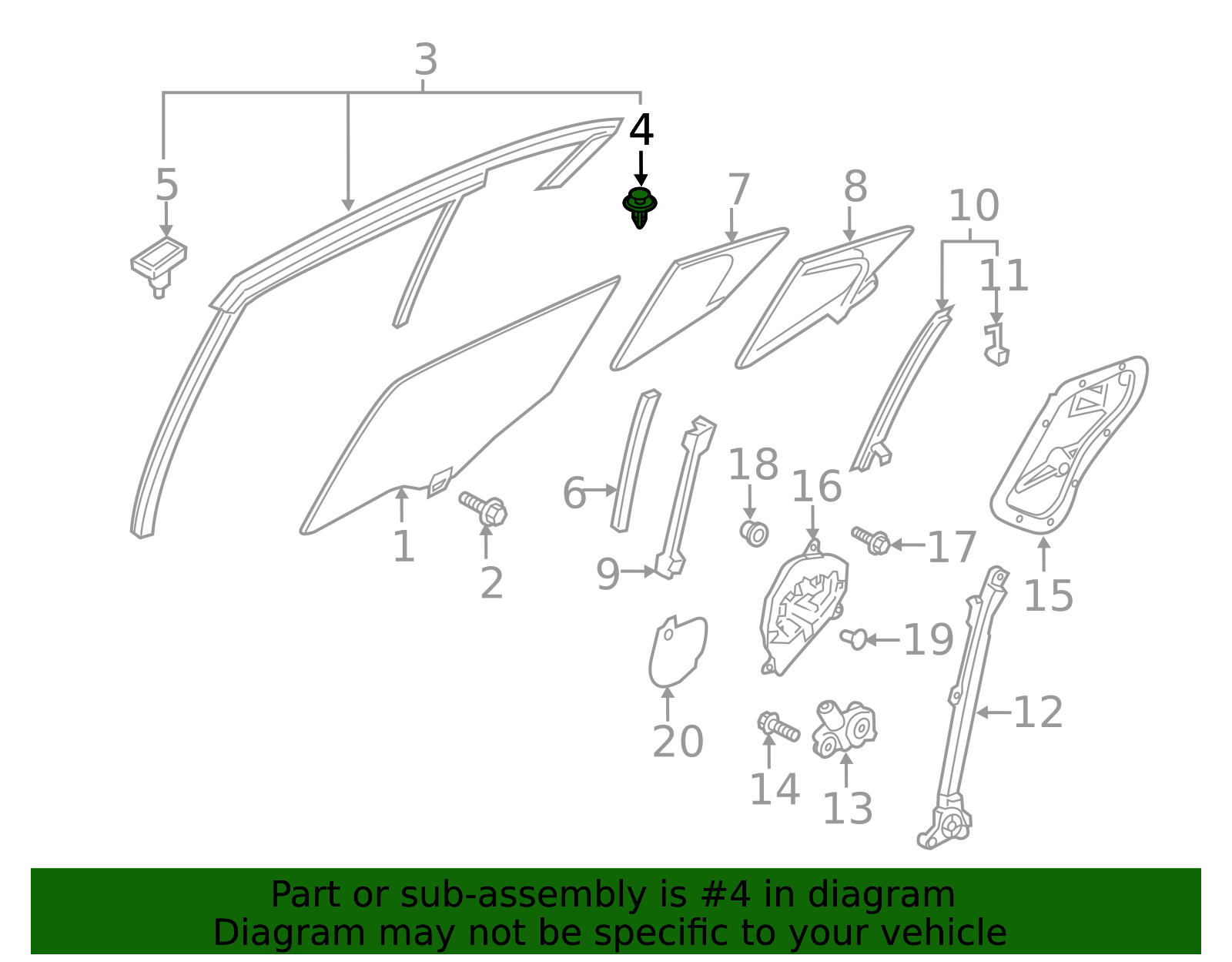 BCKA-72-604A - 2019-2024 Mazda 3 - Run Channel Clip | Mazda Parts