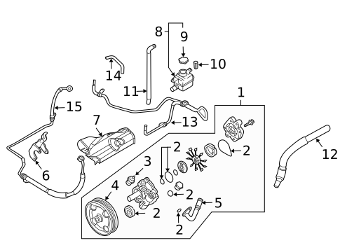 Pump & Hoses for 2008 Mazda 6 #0