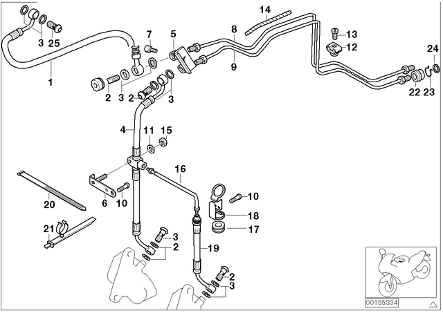34322332582 - : Brake Hose for BMW-Motorrad Image