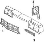 25502022 - Body: Grille Center Support for Buick: Electra, LeSabre Image