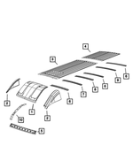 68614381AA - Body Sheet Metal Except Doors: Roof Panel for Mopar Image