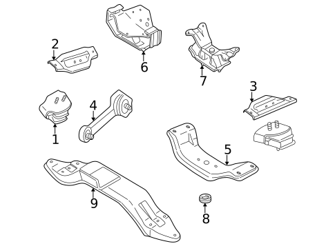 Engine & Trans Mounting for 1994 Subaru Impreza #1