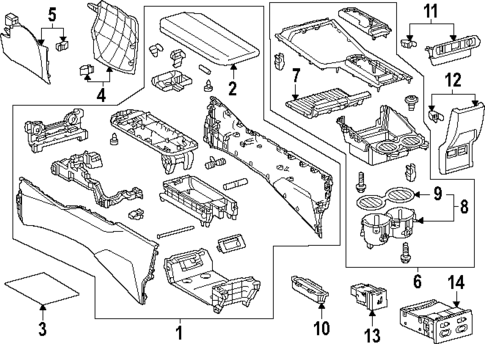 Console for 2023 Toyota Prius #0