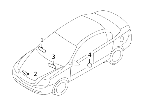 Labels for 2008 Kia Optima #0