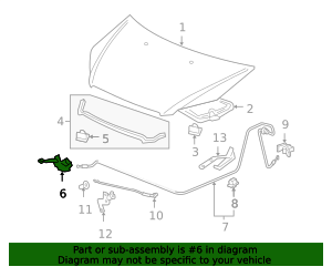 Evan-Fischer Hood Latch For 2008-2010 Honda Odyssey EX EX-L Touring - OEM 74120SHJA13