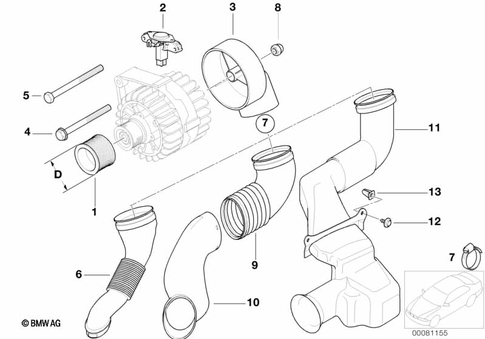Alternator, Individual Parts for 2003 BMW M3 #0