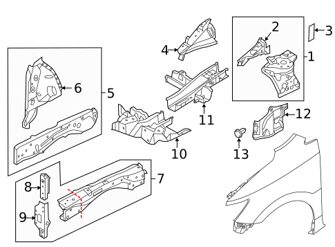 Structural Components & Rails for 2012 Nissan Quest #0
