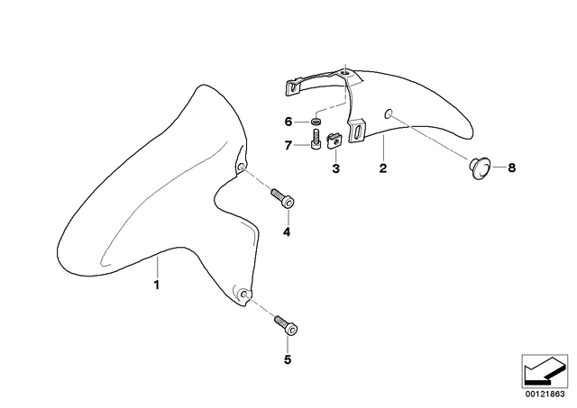46612307861 - : Front Wheel Cover, Primed for BMW-Motorrad Image