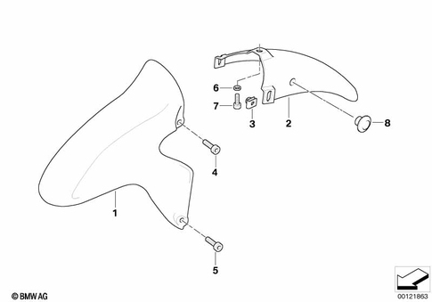 Front Wheel Fender for 1998 BMW-Motorrad K 1200 RS #0