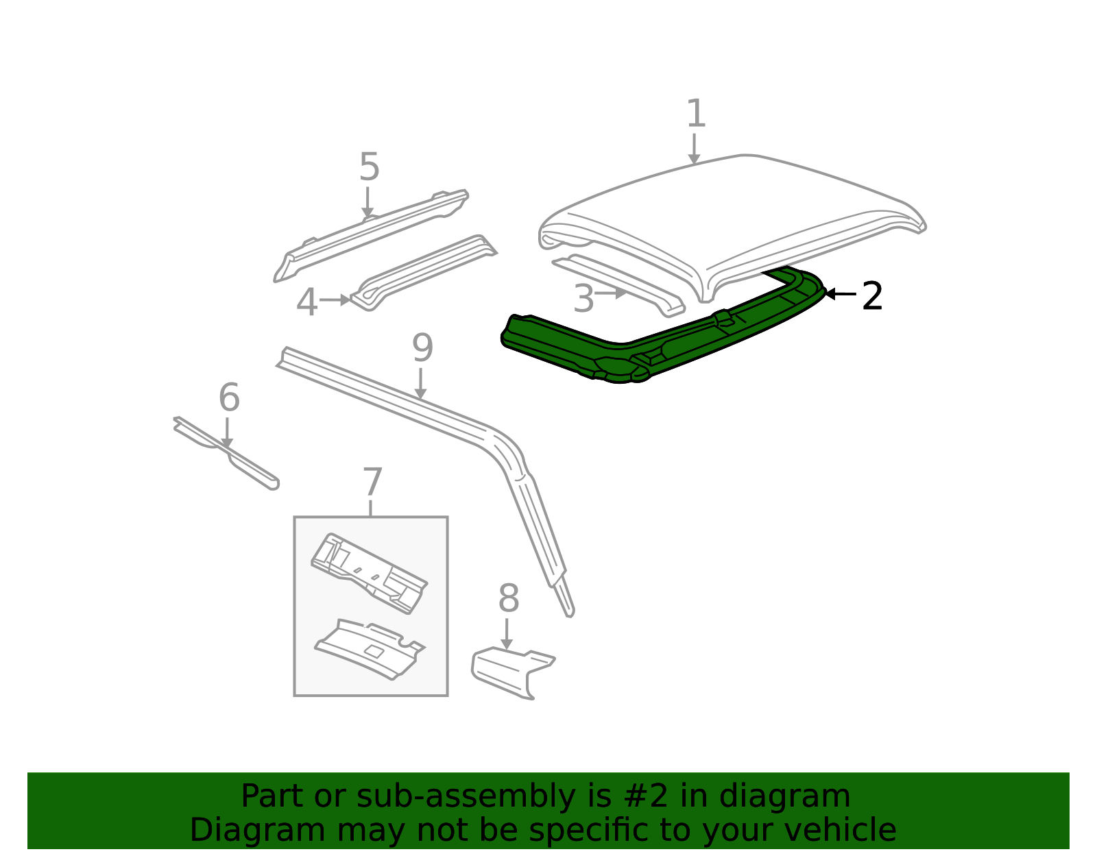 1F01-70-640 - Roof Header Panel - 1995-2009 Mazda | Mazda Swag
