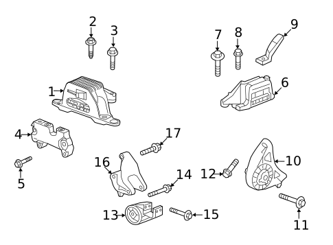 Engine & Trans Mounting for 2025 Cadillac XT5 #1