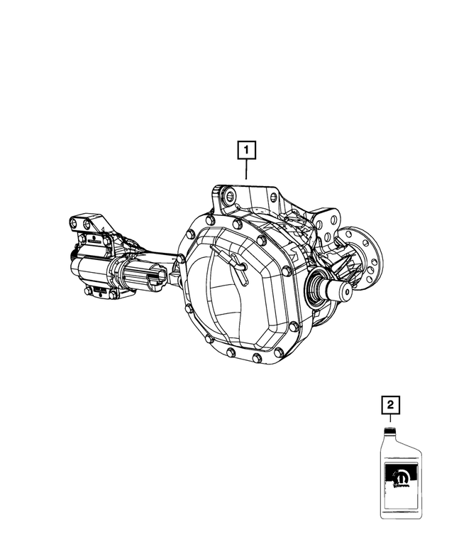 52114434AL - Front Axle; Corporate 205 MM Heavy Duty; Differential and Drive Line: Service Front Axle for Mopar Image