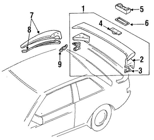 F1CZ6141681A - : Spoiler End for Ford Image