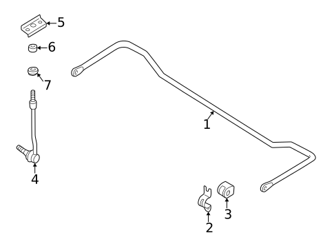 Stabilizer Bar & Components for 2002 Nissan Quest #1
