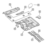 « 55255555AE – Body Sheet Metal Except Doors : Plancher Plancher, Côté Gauche pour Mopar Image »