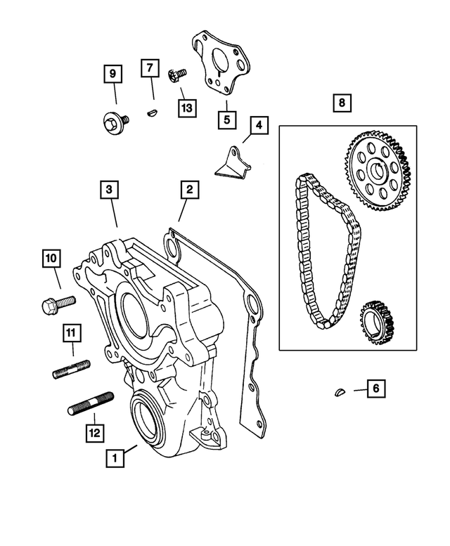 « 4315764 – Engine 5.9L Eight Cylinder : Butée D`arbre à Cames Plaque pour Mopar Image »