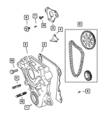 6029411 - Engine 5.9L Eight Cylinder: Crankshaft Sprocket Key for Mopar Image