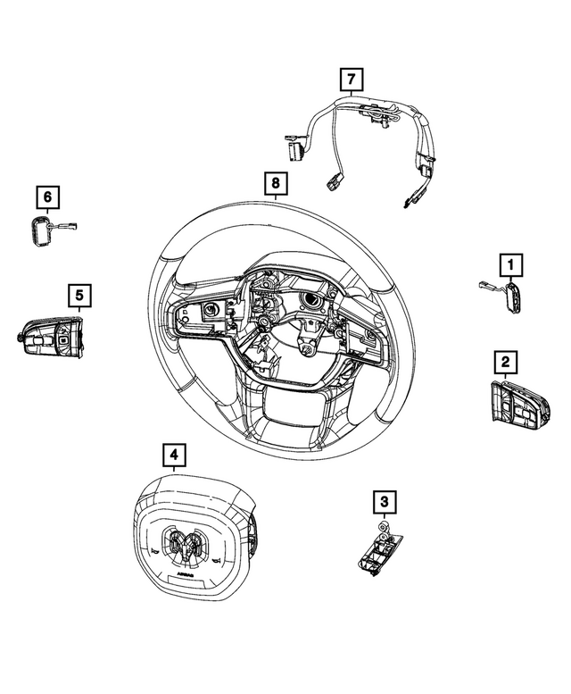 68716780AA - Electrical: Steering Wheel Wiring for Mopar Image image