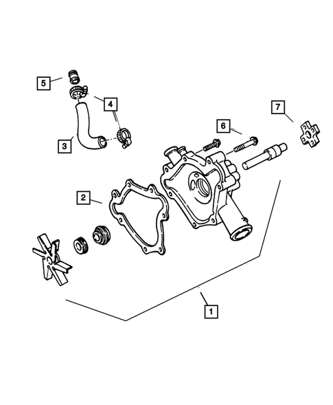 Water Pump and Related Parts for 2002 Dodge Ram 1500 #0