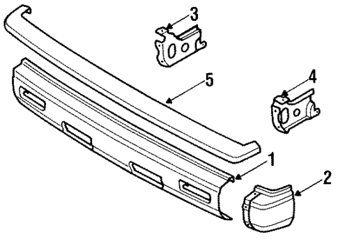 Bumper & Components - Front for 1987 Nissan Pathfinder #0
