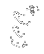 4591916AC - Emission Systems: Exhaust Manifold To Egr Valve Tube for Chrysler: 300 | Dodge: Charger, Magnum Image