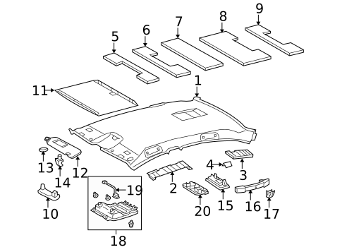 Interior Trim - Roof for 2006 Lexus GS430 #0