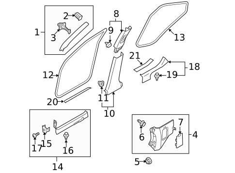 Interior Trim - Pillars for 2015 INFINITI QX70 #0
