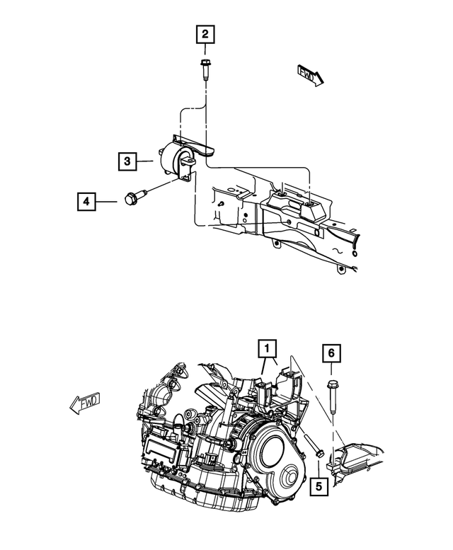 6104225AA - 2.0L Turbo Diesel; Engine: Hex Flange Head Bolt, Mounting for Mopar Image
