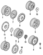 42700SF1J81 - Suspension: Wheel, Steel for Honda: Accord, Prelude Image