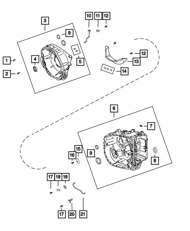 68234975AA - AS60T; 6 Speed; Automatic Transaxle: Torque Converter Housing for Mopar Image image