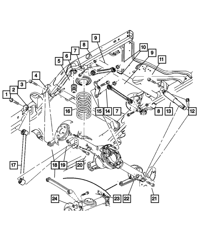 6508771AA - Rear Suspension: Hex Flange Lock Nut And Retainer for Mopar Image