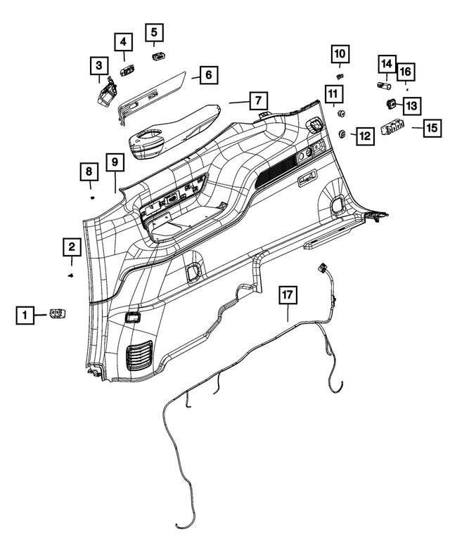 6LF621D4AG - Interior Trim: Quarter Trim Panel for Mopar Image